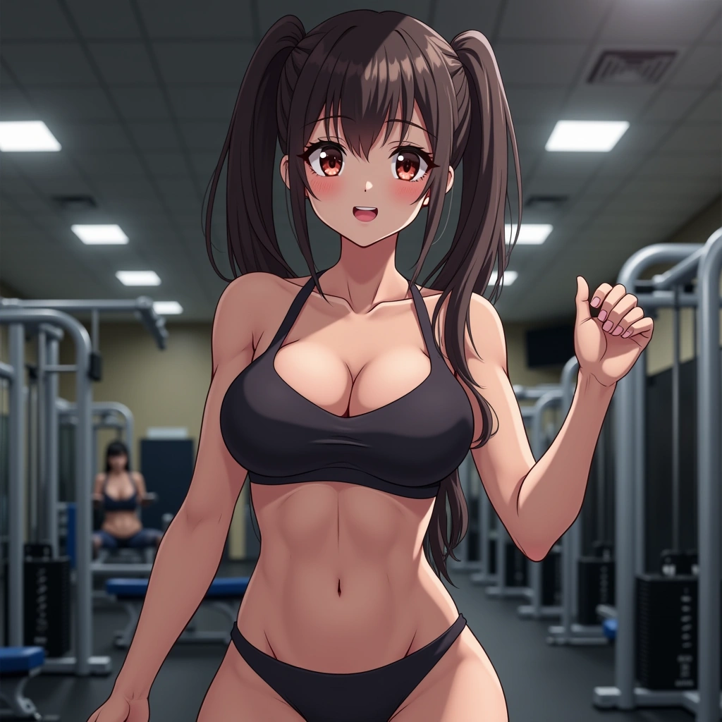 AI generated gym girl art 1